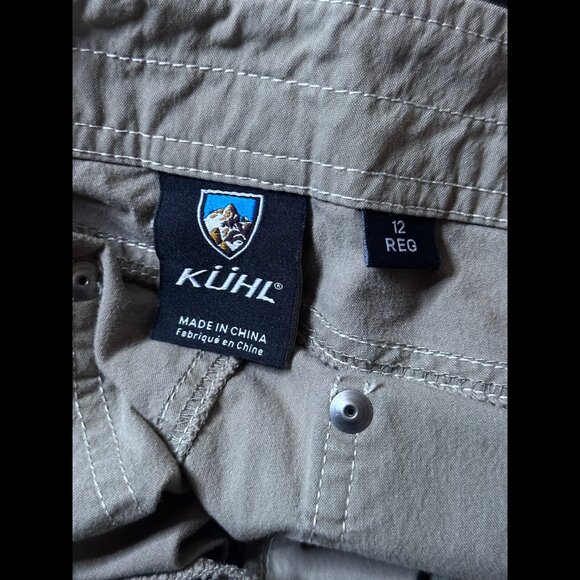Kuhl Cargo Pants 12 Womens Beige Hiking Cotton Nylon Straight Performance - Picture 8 of 9